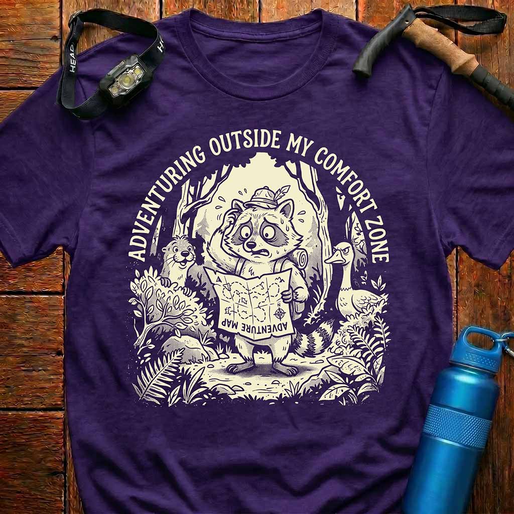 Adventuring Raccoon Explorer T-Shirt