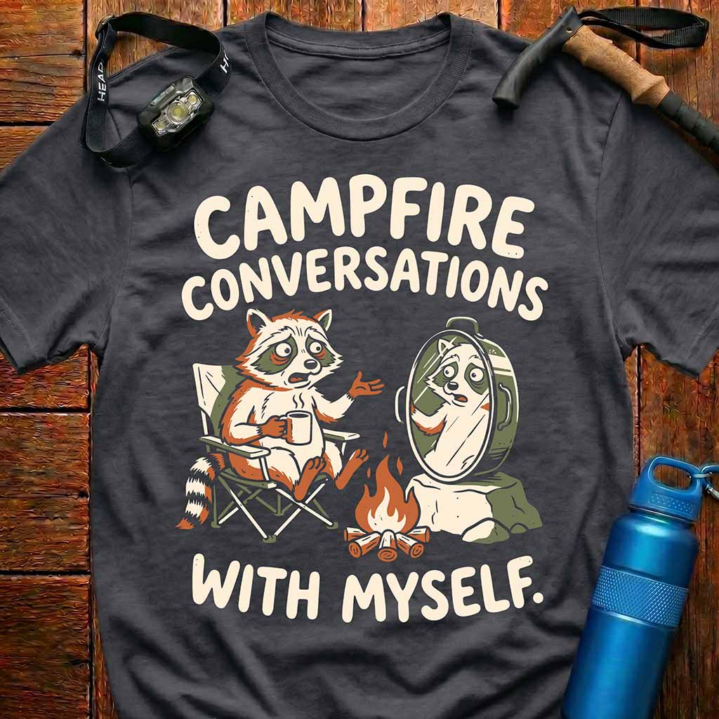Funny Raccoon Camping T-Shirt
