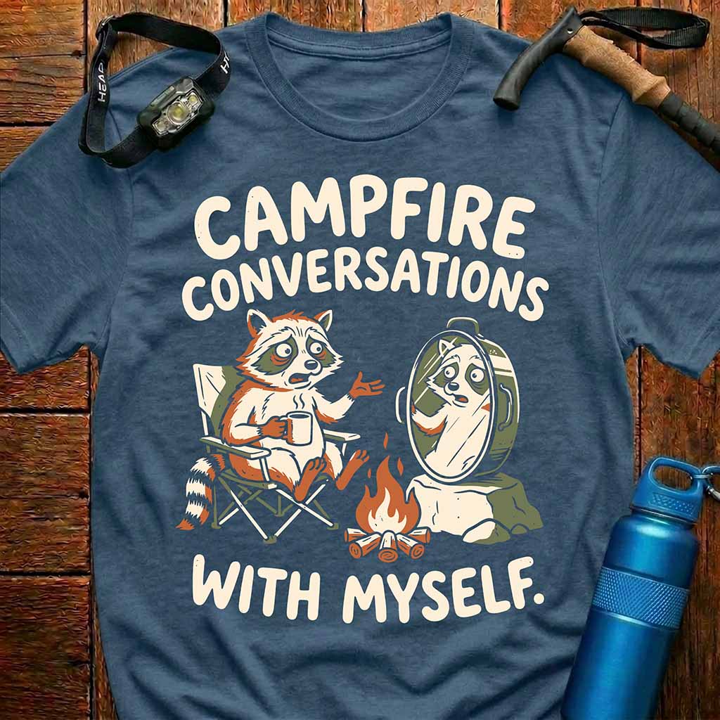 Funny Raccoon Camping T-Shirt