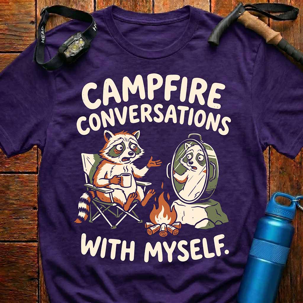Funny Raccoon Camping T-Shirt