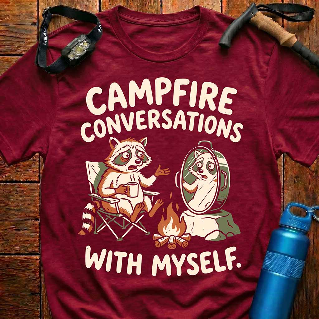 Funny Raccoon Camping T-Shirt