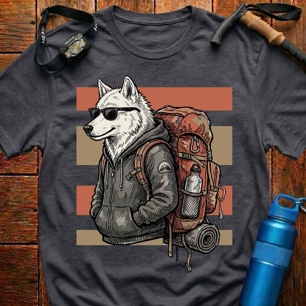 Cool Hiking Wolf T-Shirt
