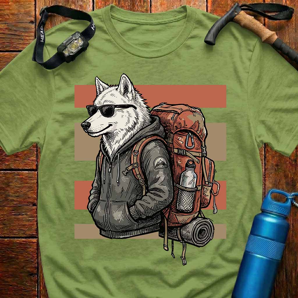Cool Hiking Wolf T-Shirt