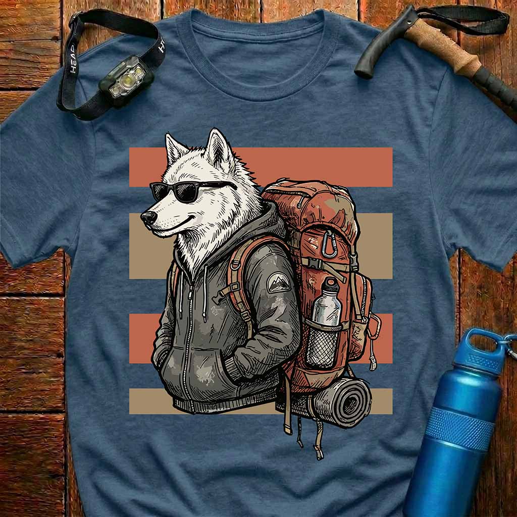 Cool Hiking Wolf T-Shirt