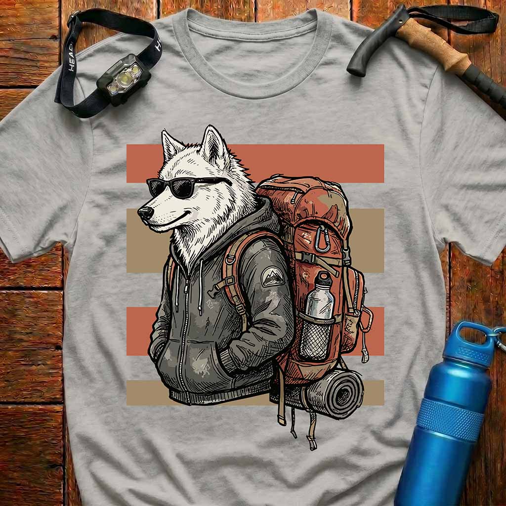 Cool Hiking Wolf T-Shirt