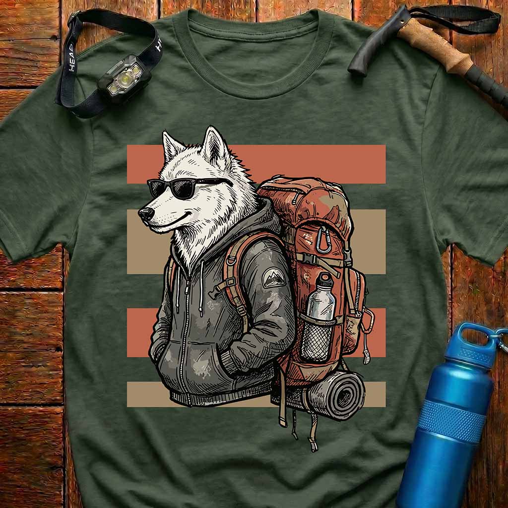 Cool Hiking Wolf T-Shirt