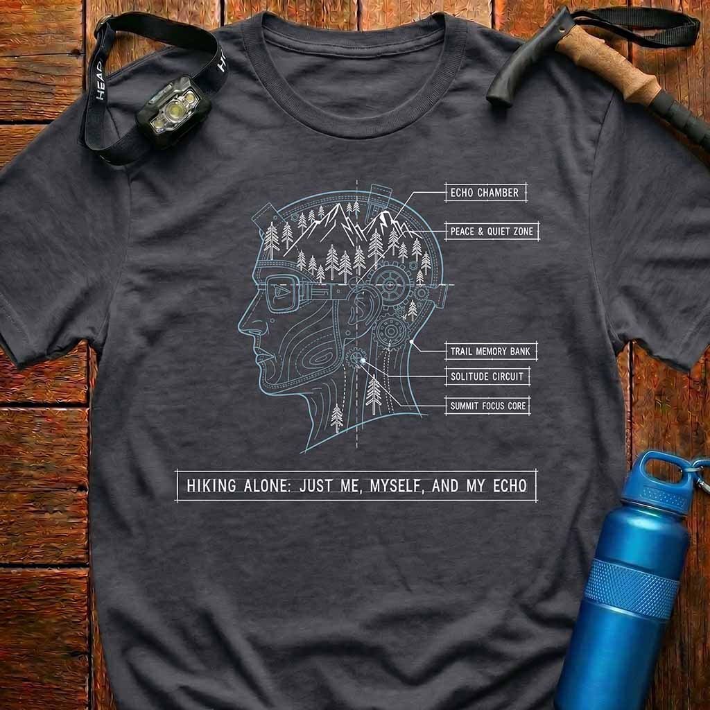 Solo Hiking Technical Blueprint T-Shirt