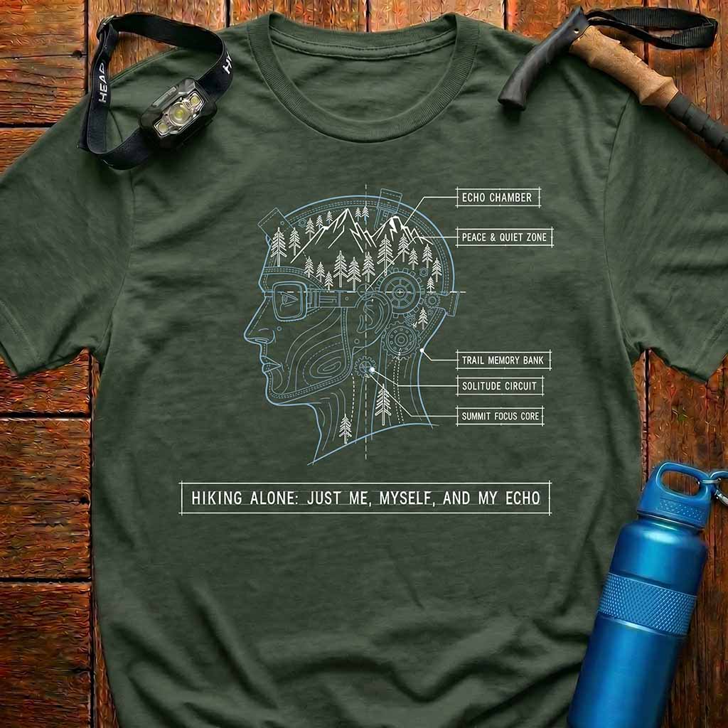 Solo Hiking Technical Blueprint T-Shirt