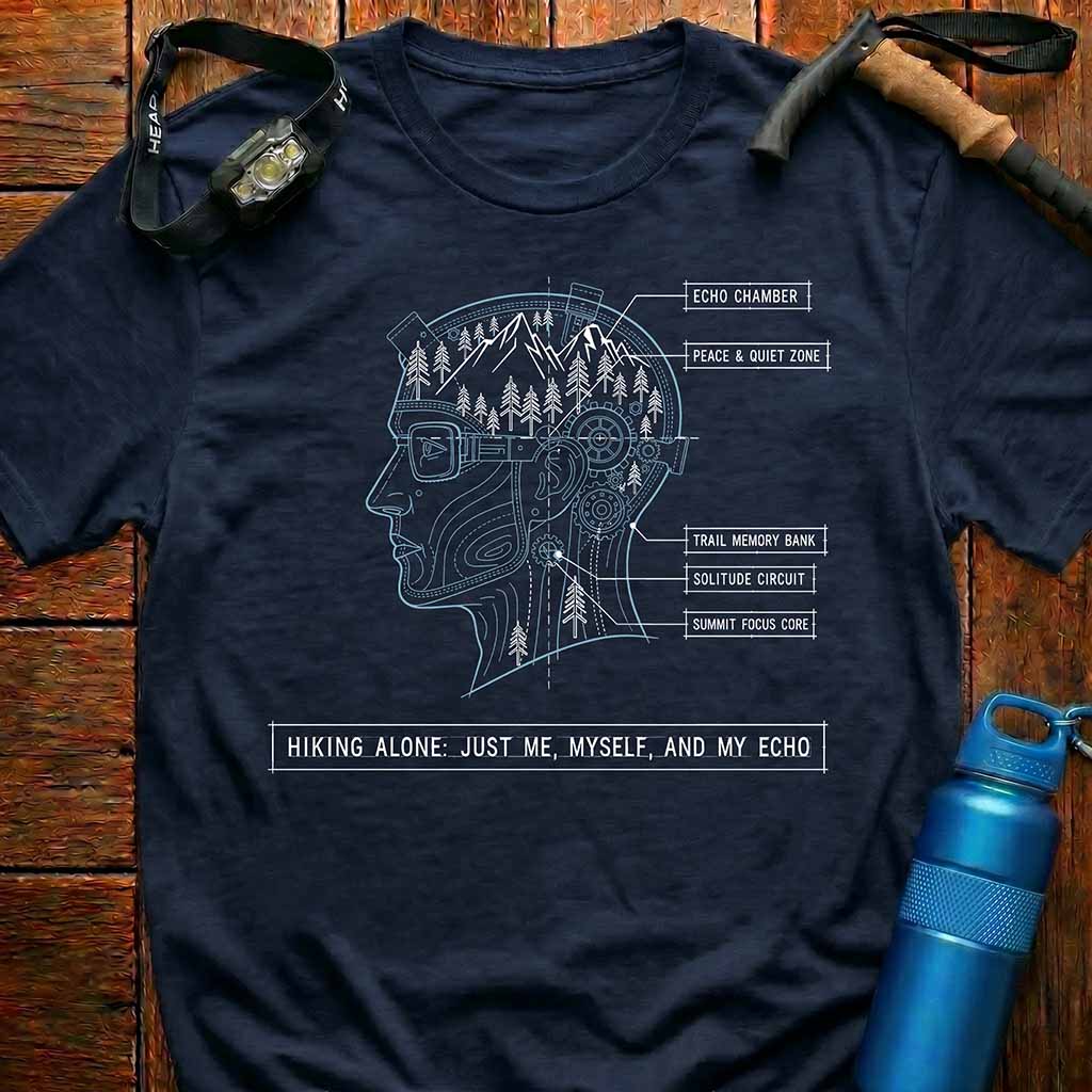 Solo Hiking Technical Blueprint T-Shirt