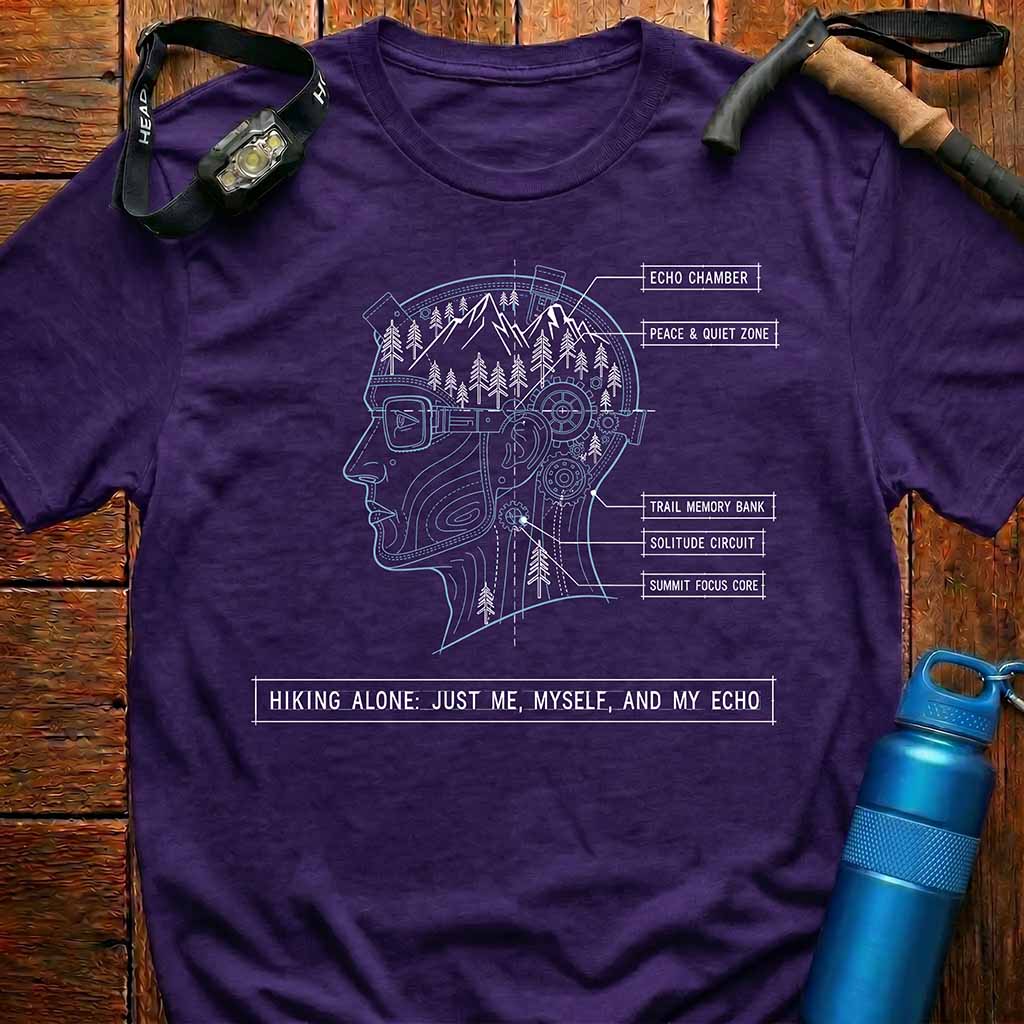 Solo Hiking Technical Blueprint T-Shirt