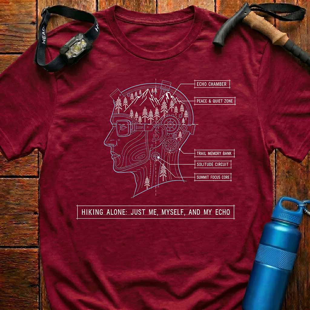 Solo Hiking Technical Blueprint T-Shirt