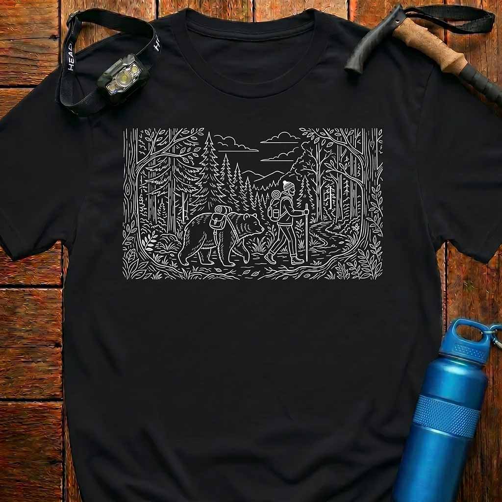 Hiking Bear Adventure T-Shirt