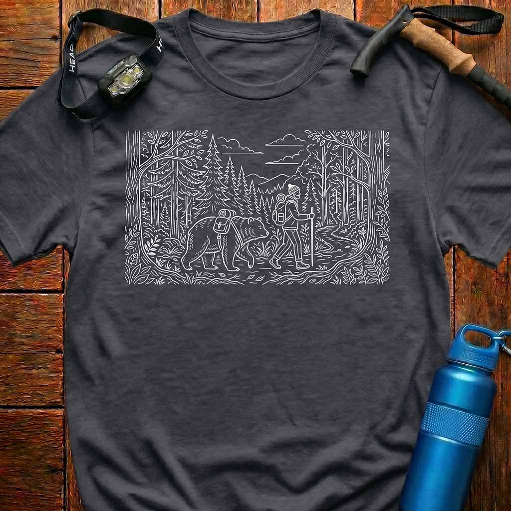 Hiking Bear Adventure T-Shirt