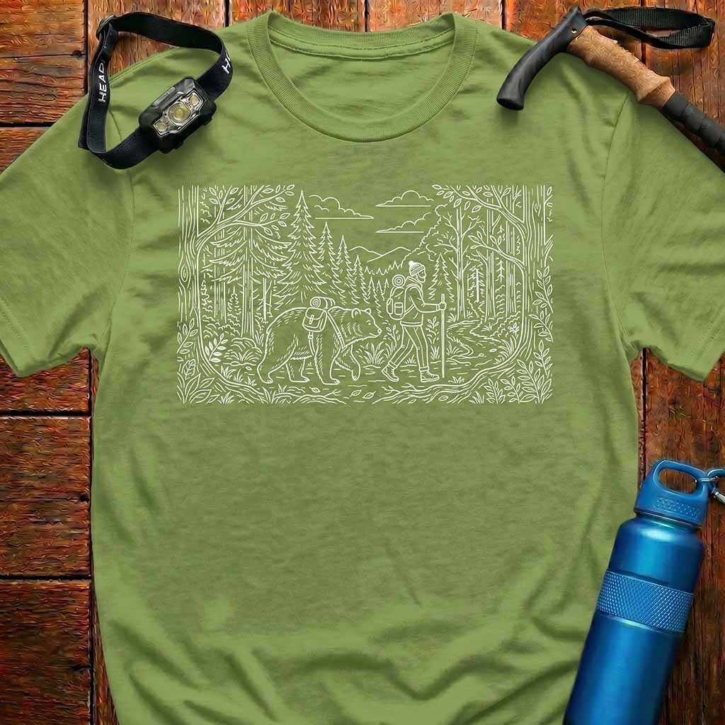 Hiking Bear Adventure T-Shirt