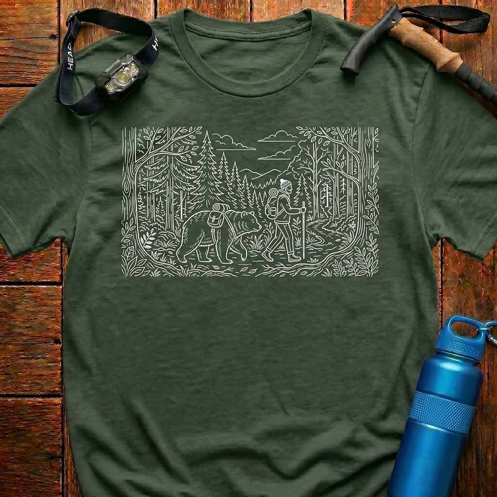 Hiking Bear Adventure T-Shirt