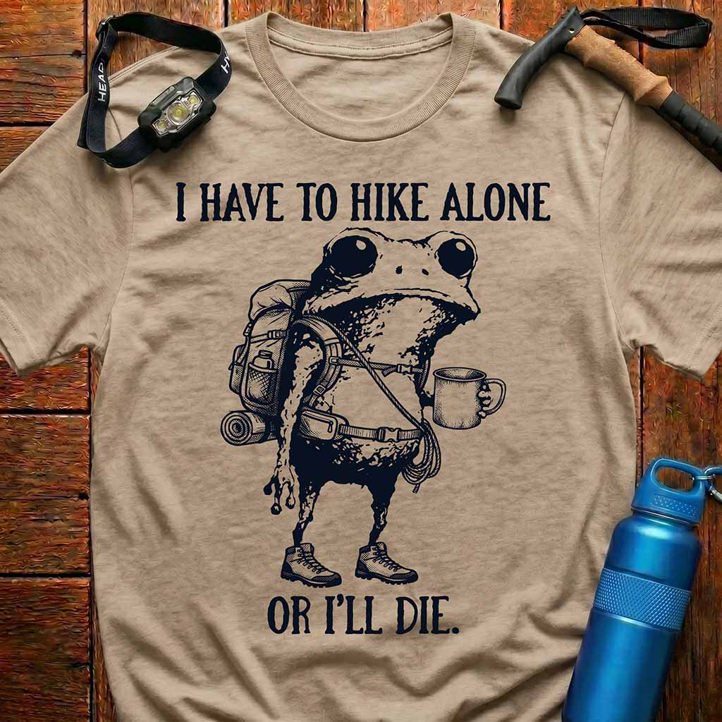 Funny Frog Hiking T-Shirt