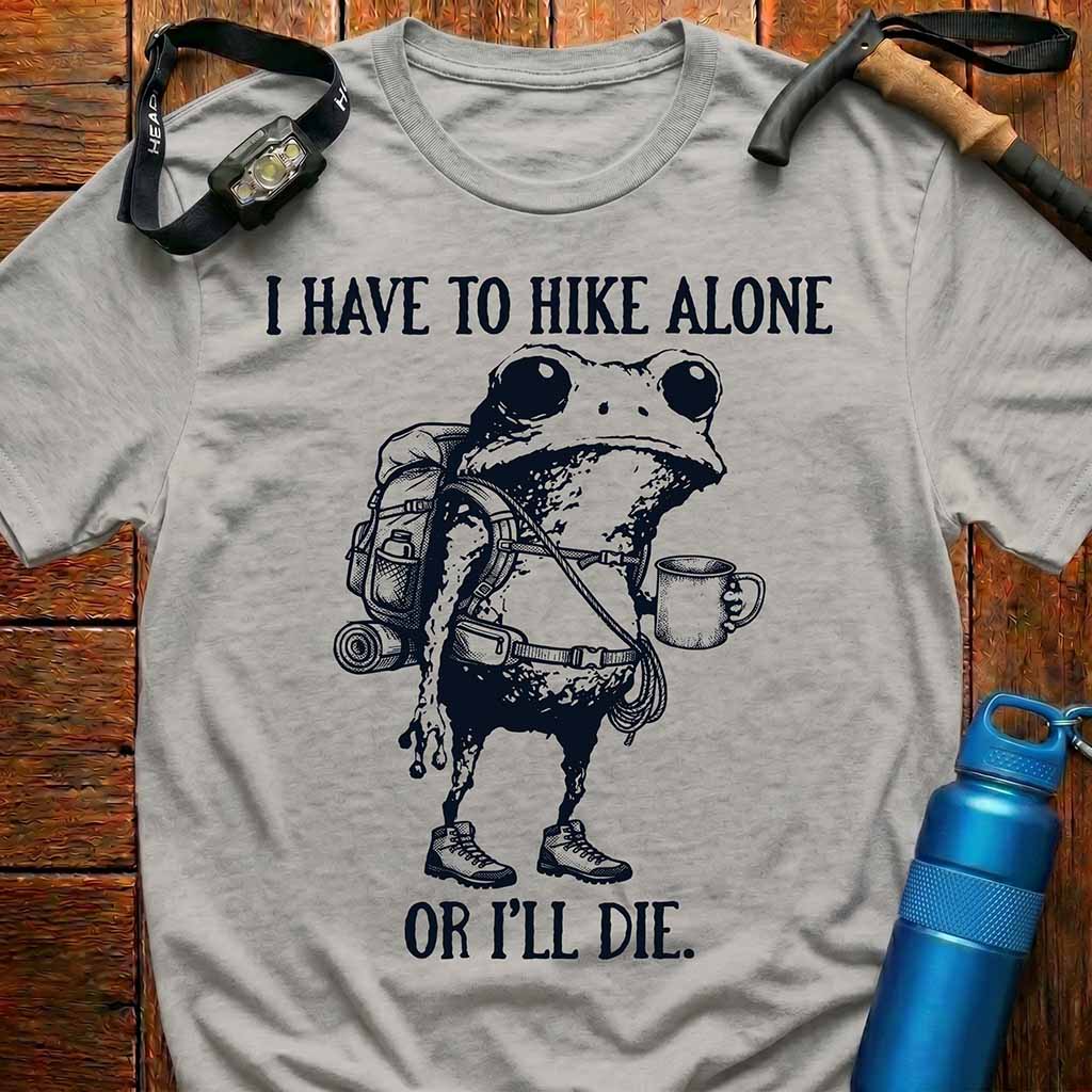 Funny Frog Hiking T-Shirt