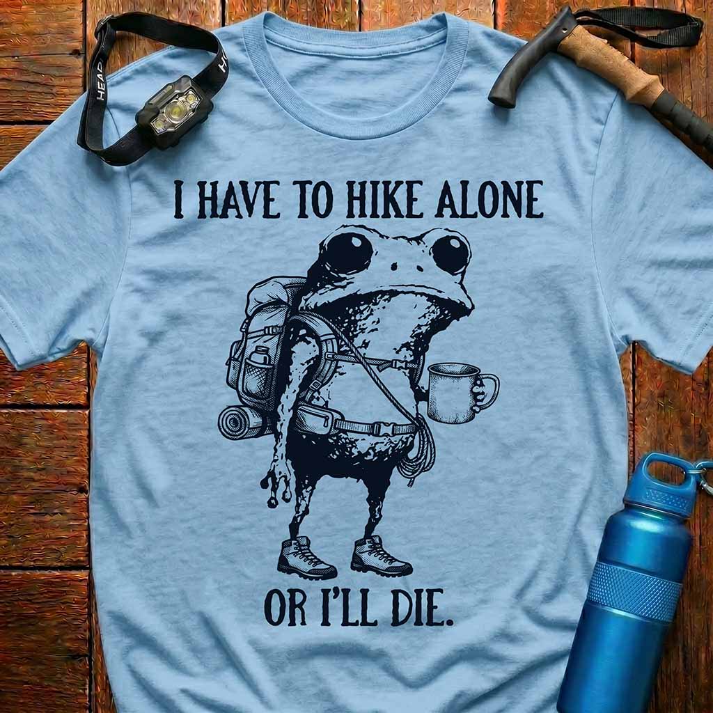 Funny Frog Hiking T-Shirt