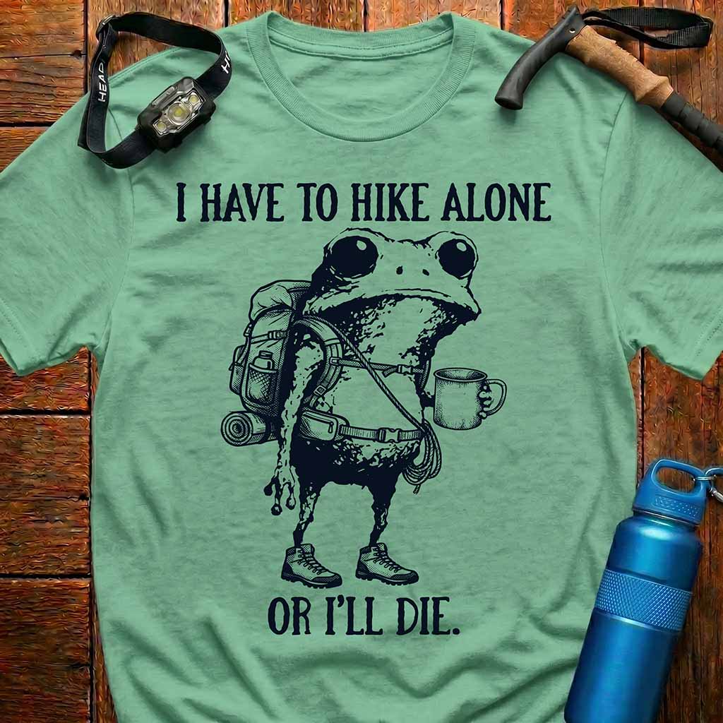 Funny Frog Hiking T-Shirt