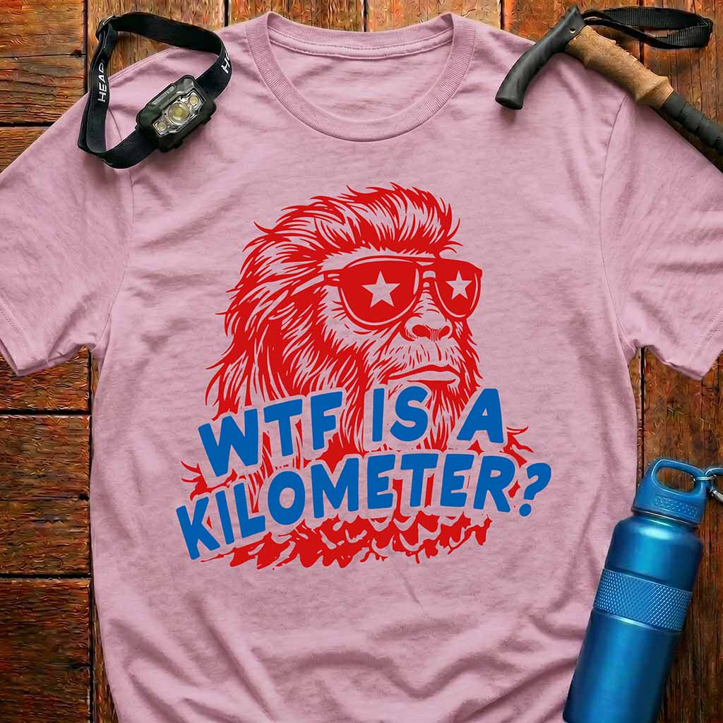 WTF Is A Kilometer Patriotic Bigfoot T‑Shirt