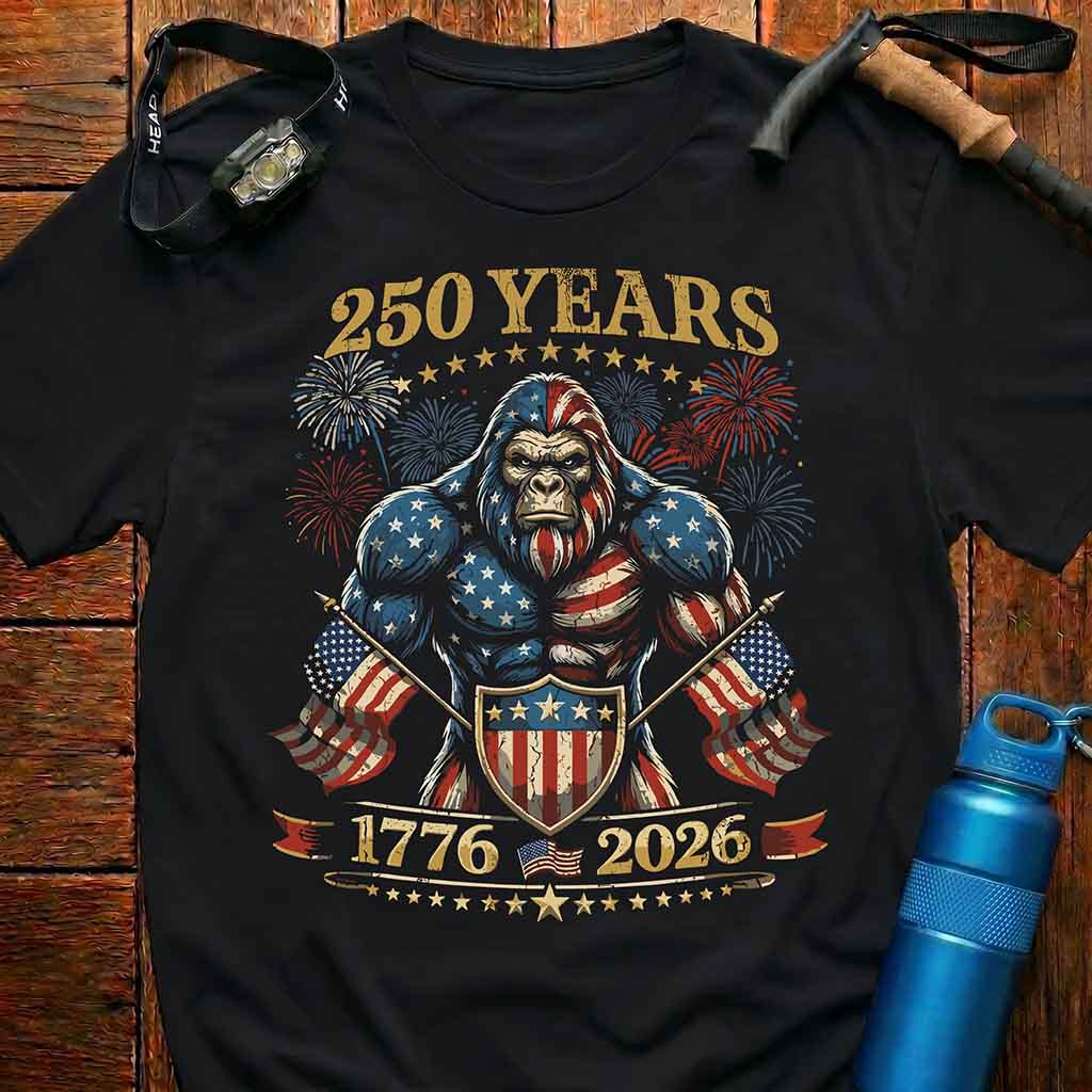 250 Years Patriotic Bigfoot T-Shirt