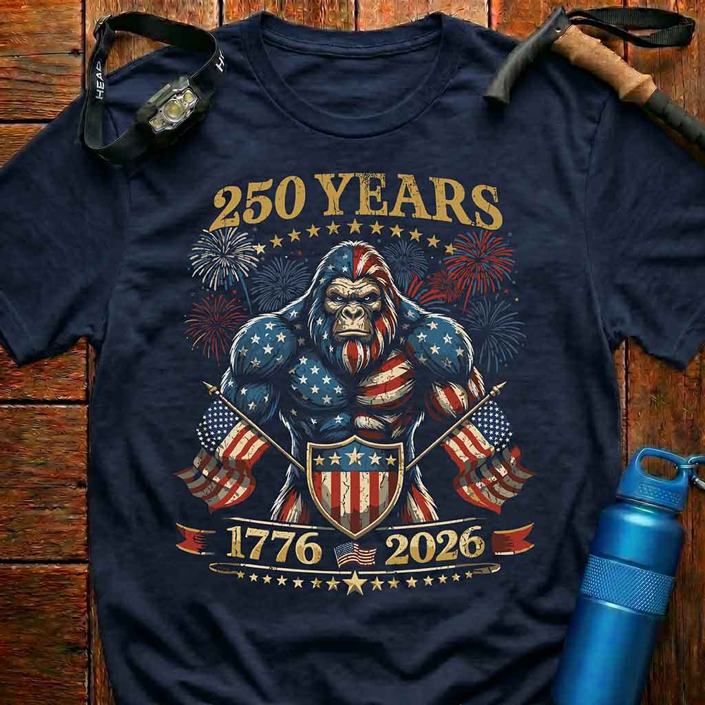 250 Years Patriotic Bigfoot T-Shirt