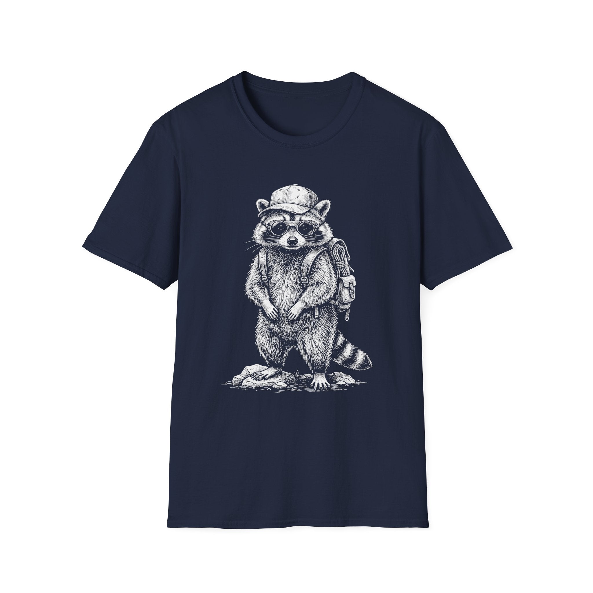 Adventurous Raccoon Explorer T-Shirt