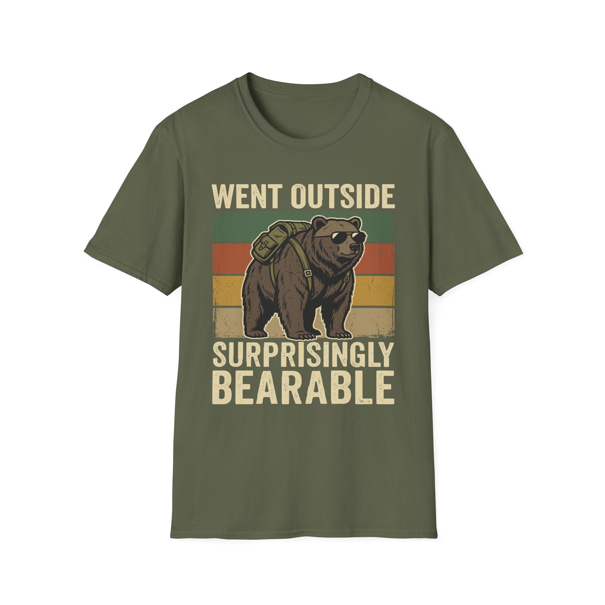 Introvert Outdoors Bear Humor T-Shirt