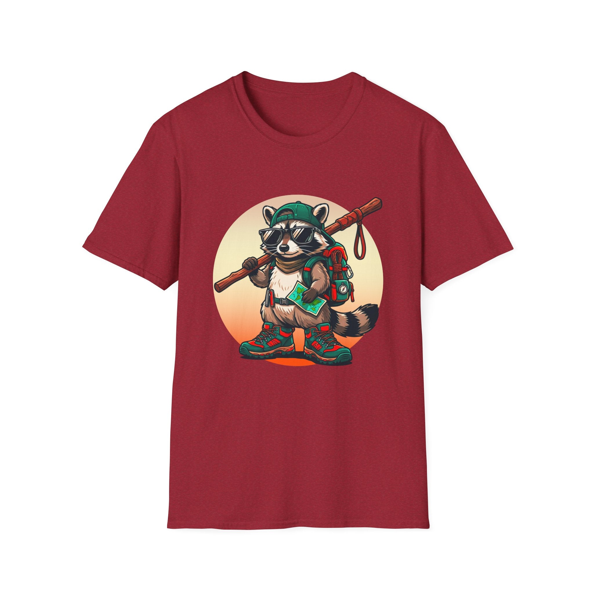 Adventure Raccoon Hiker T-Shirt