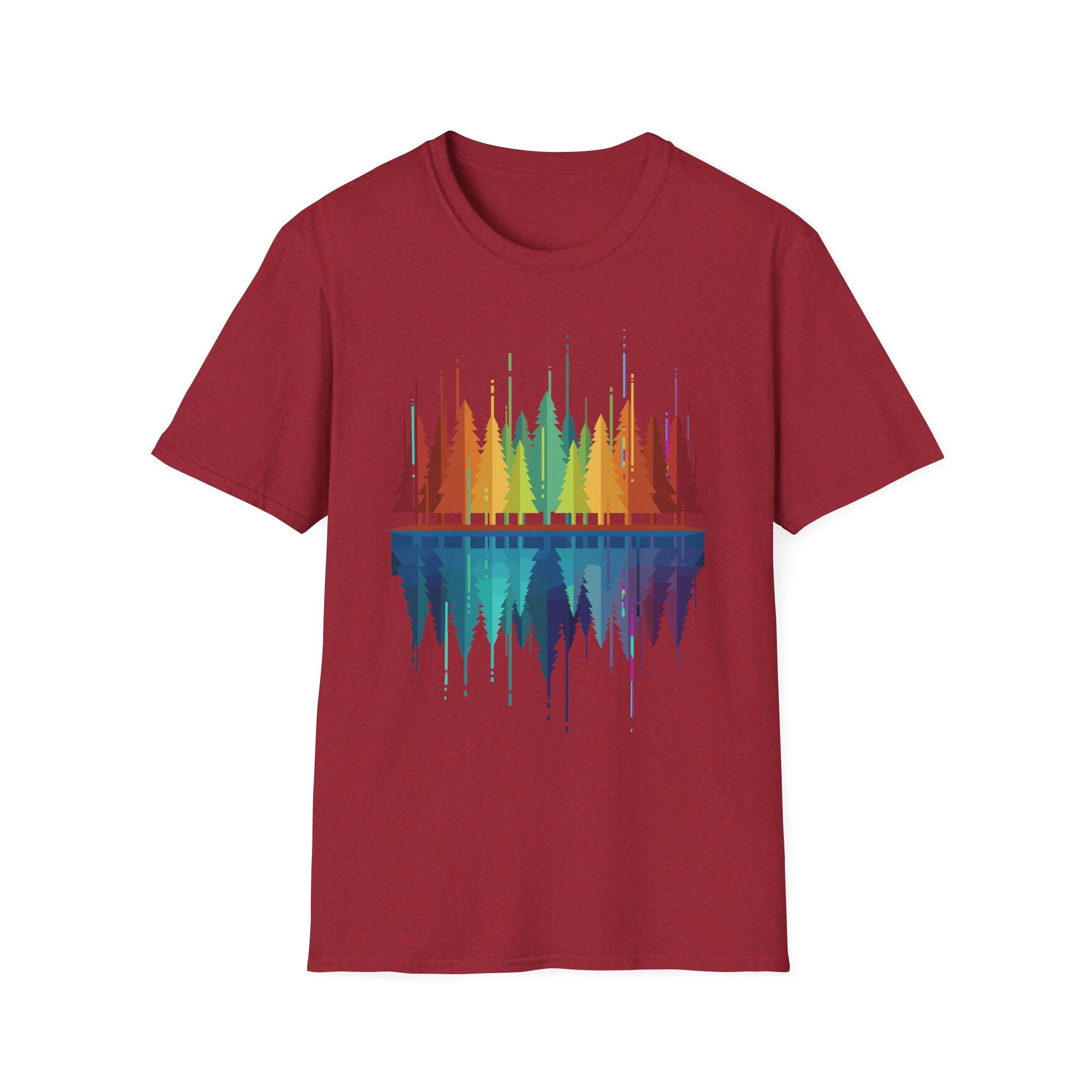 Geometric Forest Reflection T-shirt