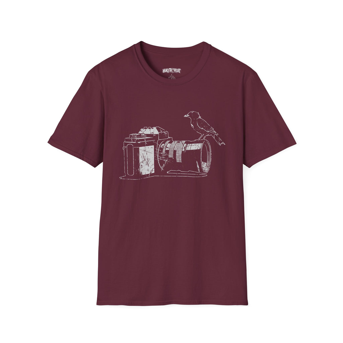 Vintage Camera and Crow Graphic T-Shirt