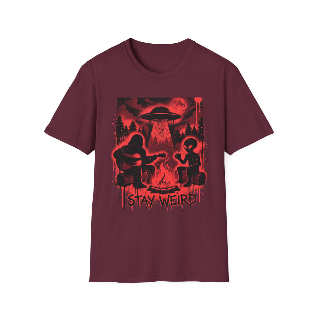 Stay Weird Bigfoot Camp Tee