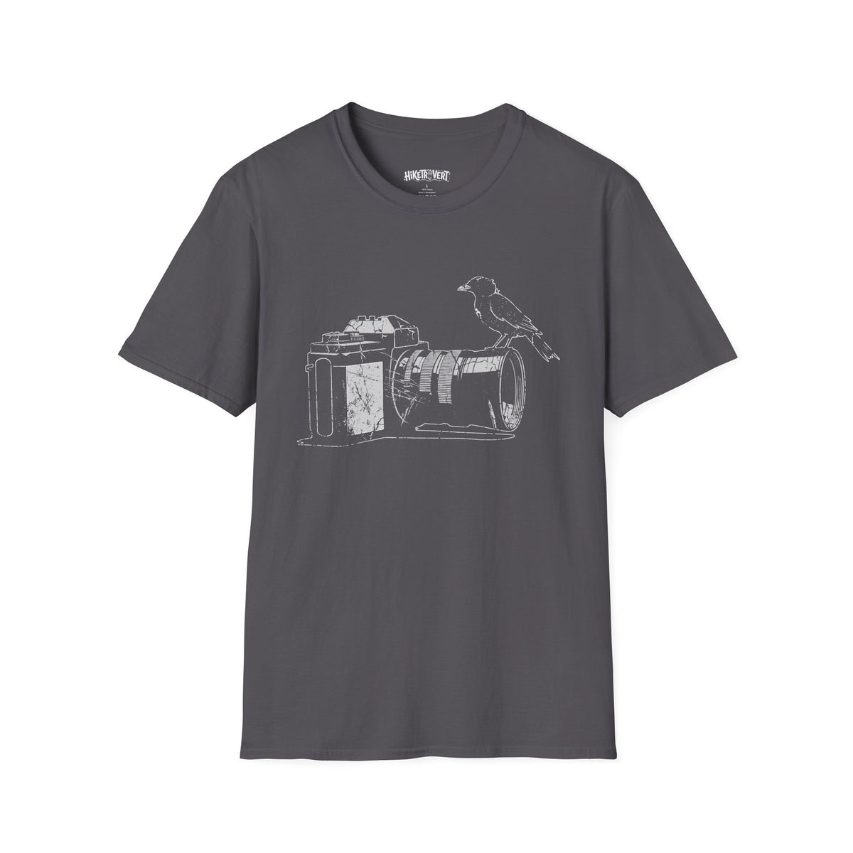 Vintage Camera and Crow Graphic T-Shirt