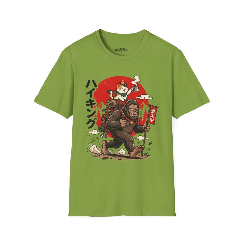 Bigfoot and Cat Hiking Tee