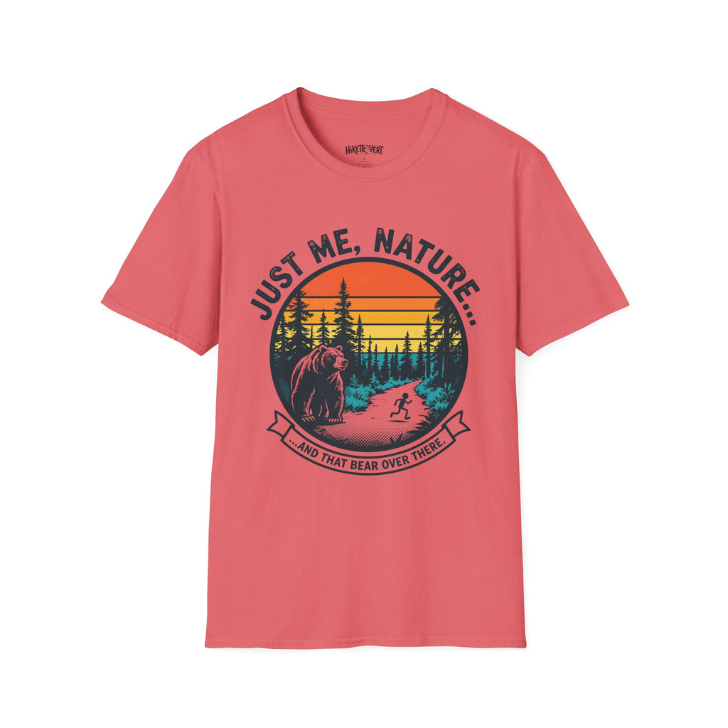 Just Me, Nature T-Shirt – Vintage Outdoor Hiking Bear Graphic