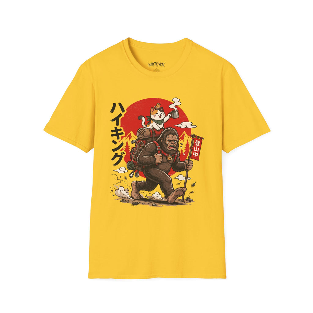 Bigfoot and Cat Hiking Tee