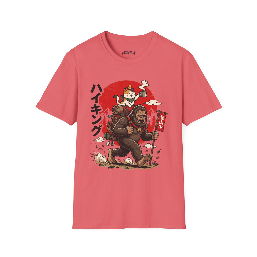 Bigfoot and Cat Hiking Tee