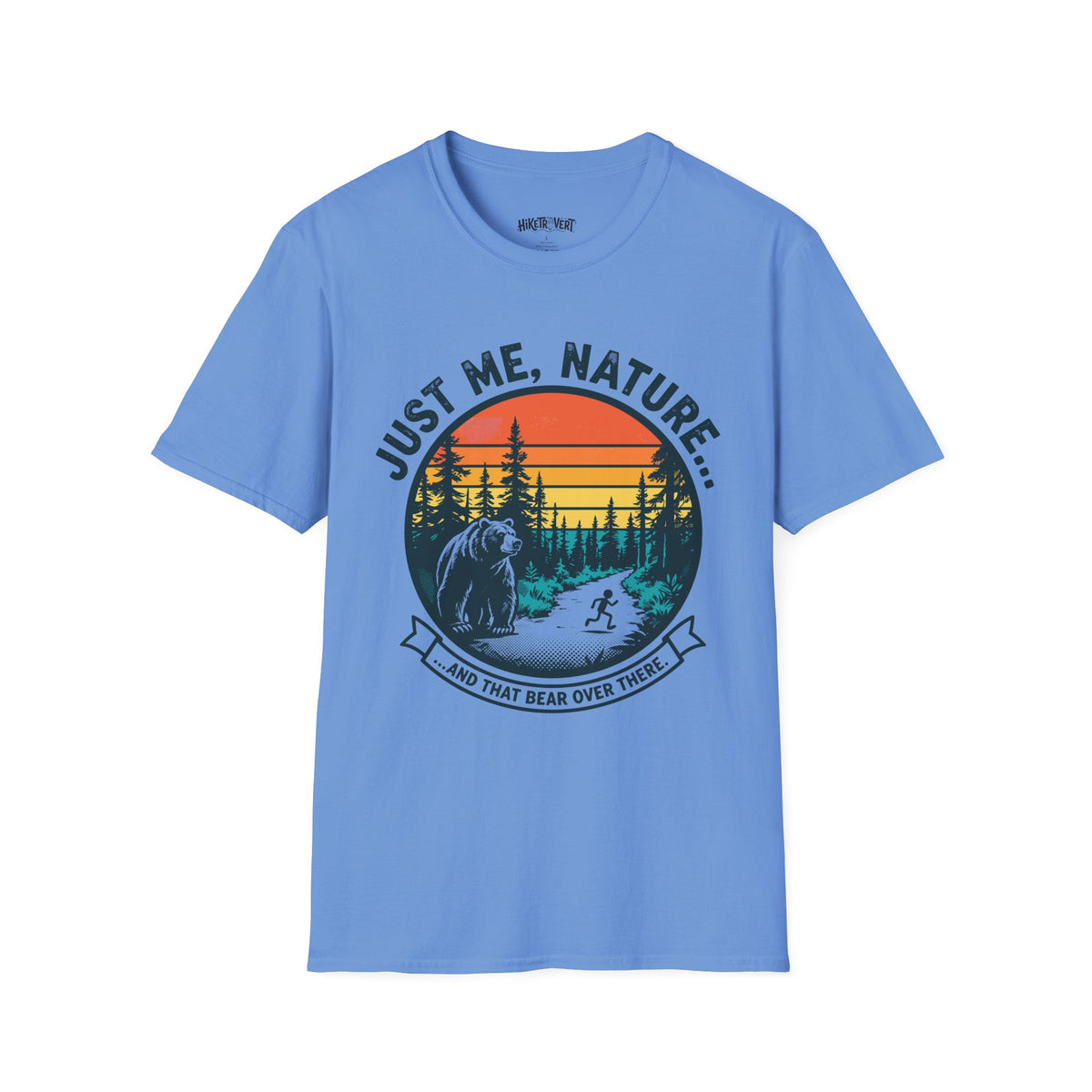 Just Me, Nature T-Shirt – Vintage Outdoor Hiking Bear Graphic