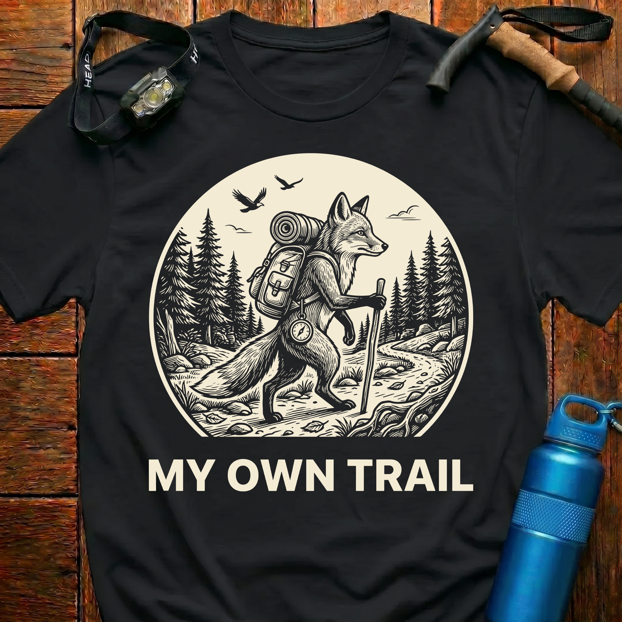 Adventurous Fox Hiking T-Shirt