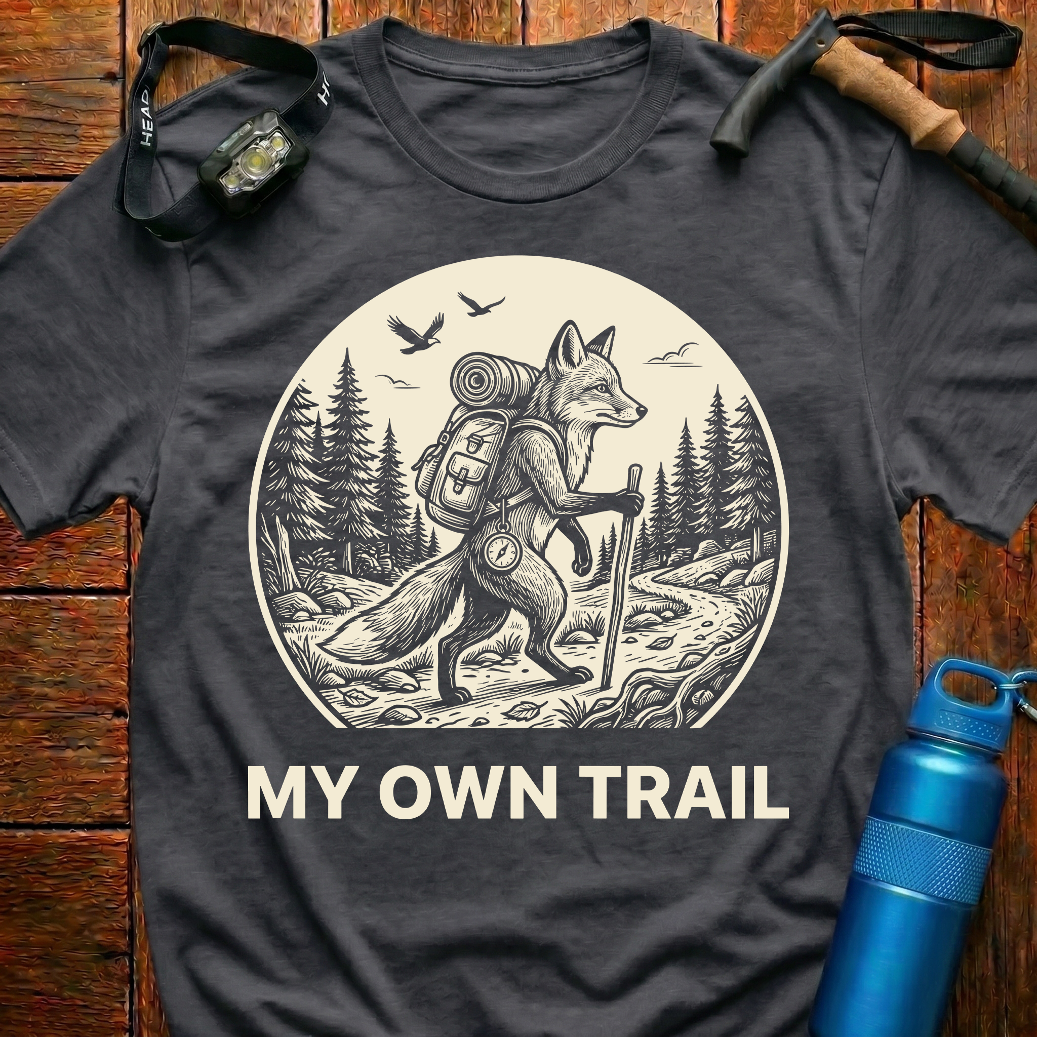Adventurous Fox Hiking T-Shirt