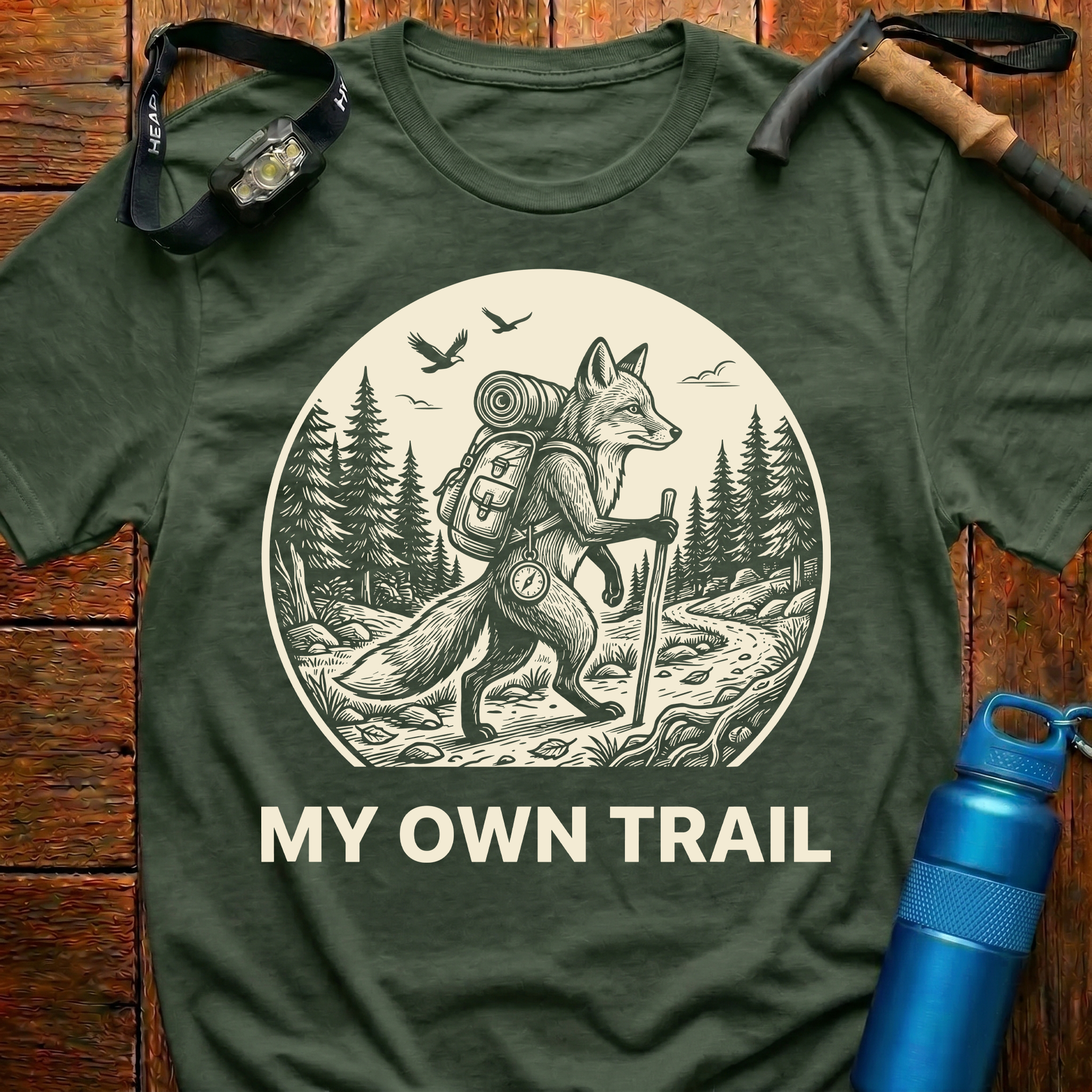 Adventurous Fox Hiking T-Shirt