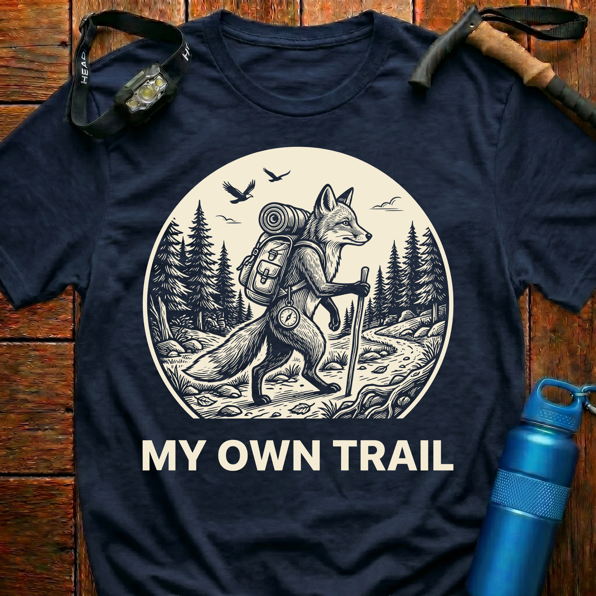 Adventurous Fox Hiking T-Shirt