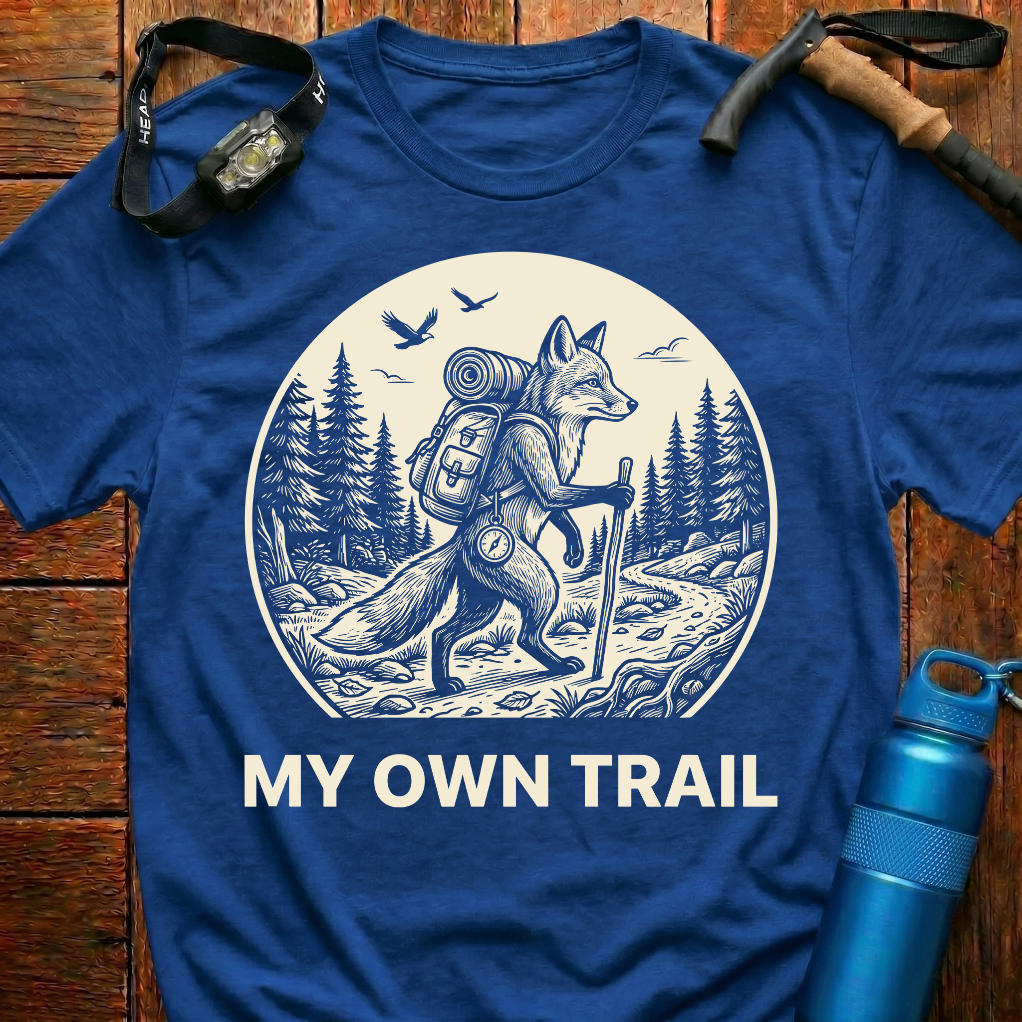 Adventurous Fox Hiking T-Shirt