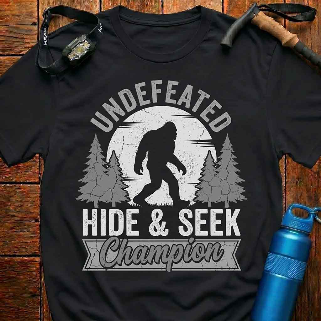 Bigfoot Undefeated Hide & Seek Champion T-Shirt