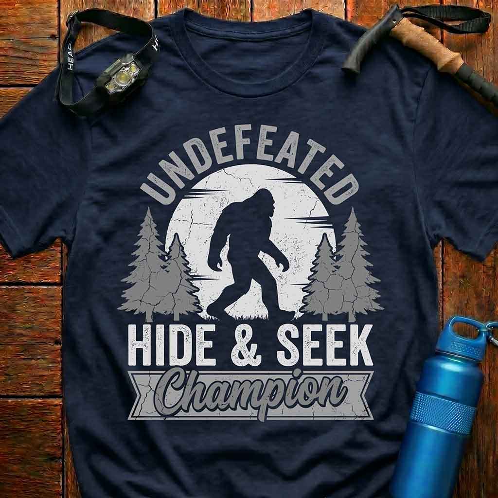 Bigfoot Undefeated Hide & Seek Champion T-Shirt