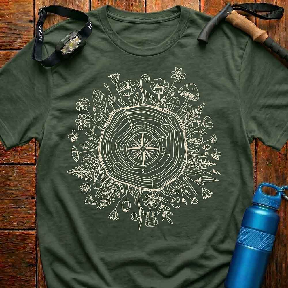 Boho Nature Compass T-Shirt