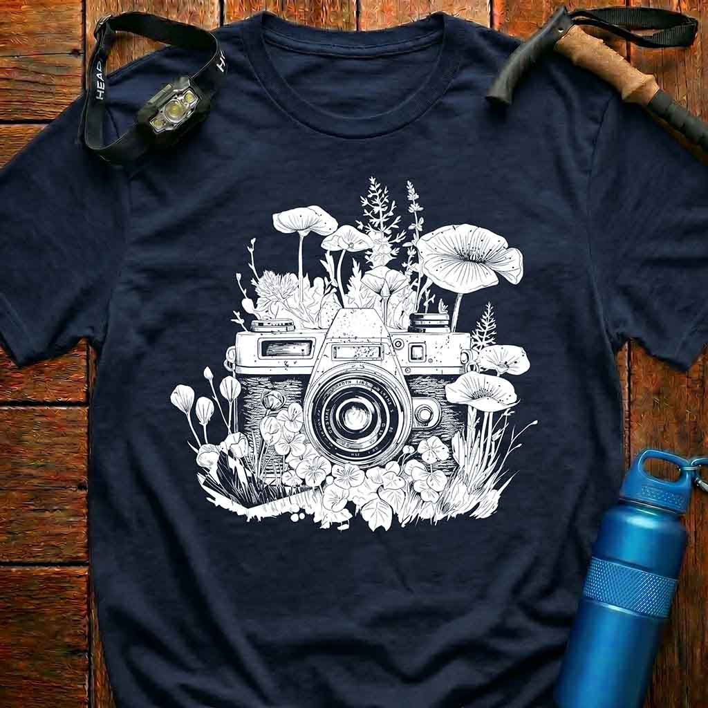 Vintage Camera and Wildflowers T-Shirt