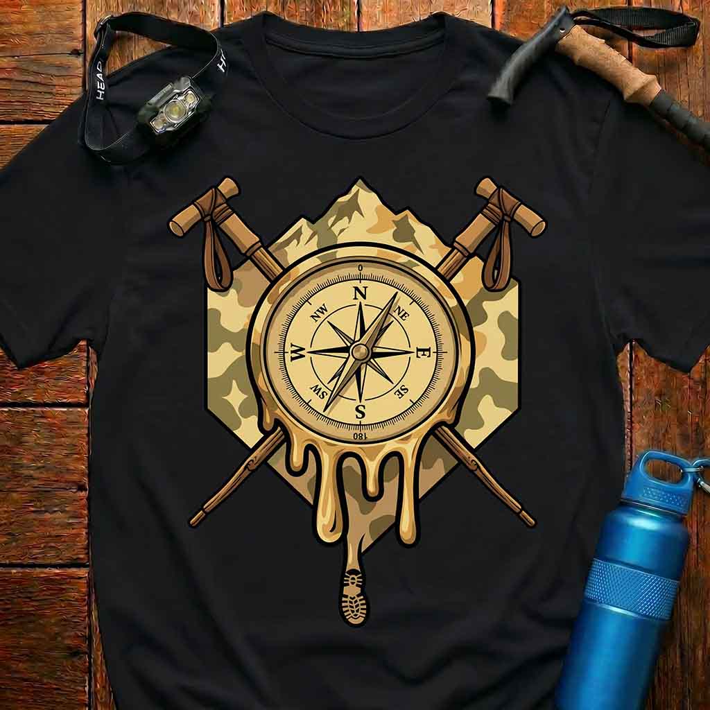 Camo Compass Adventure Seekers T-shirt