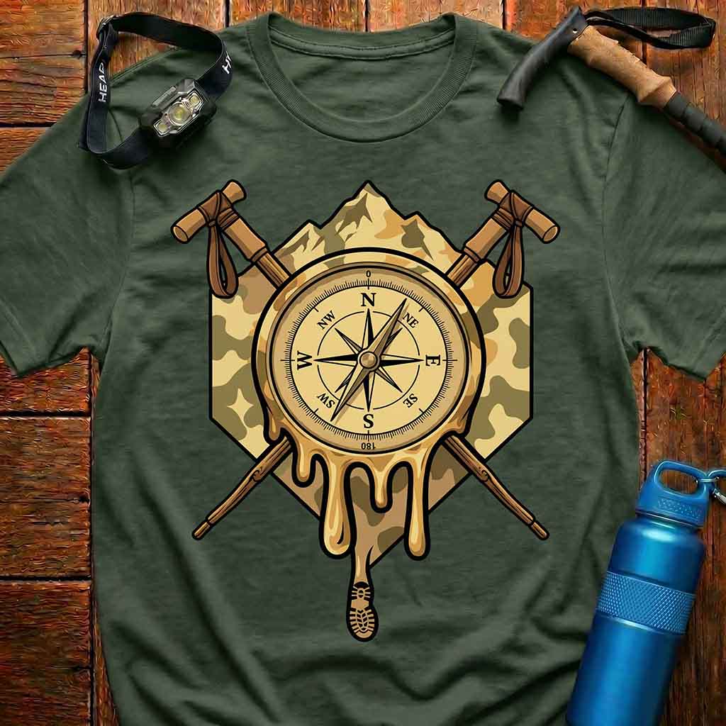 Camo Compass Adventure Seekers T-shirt