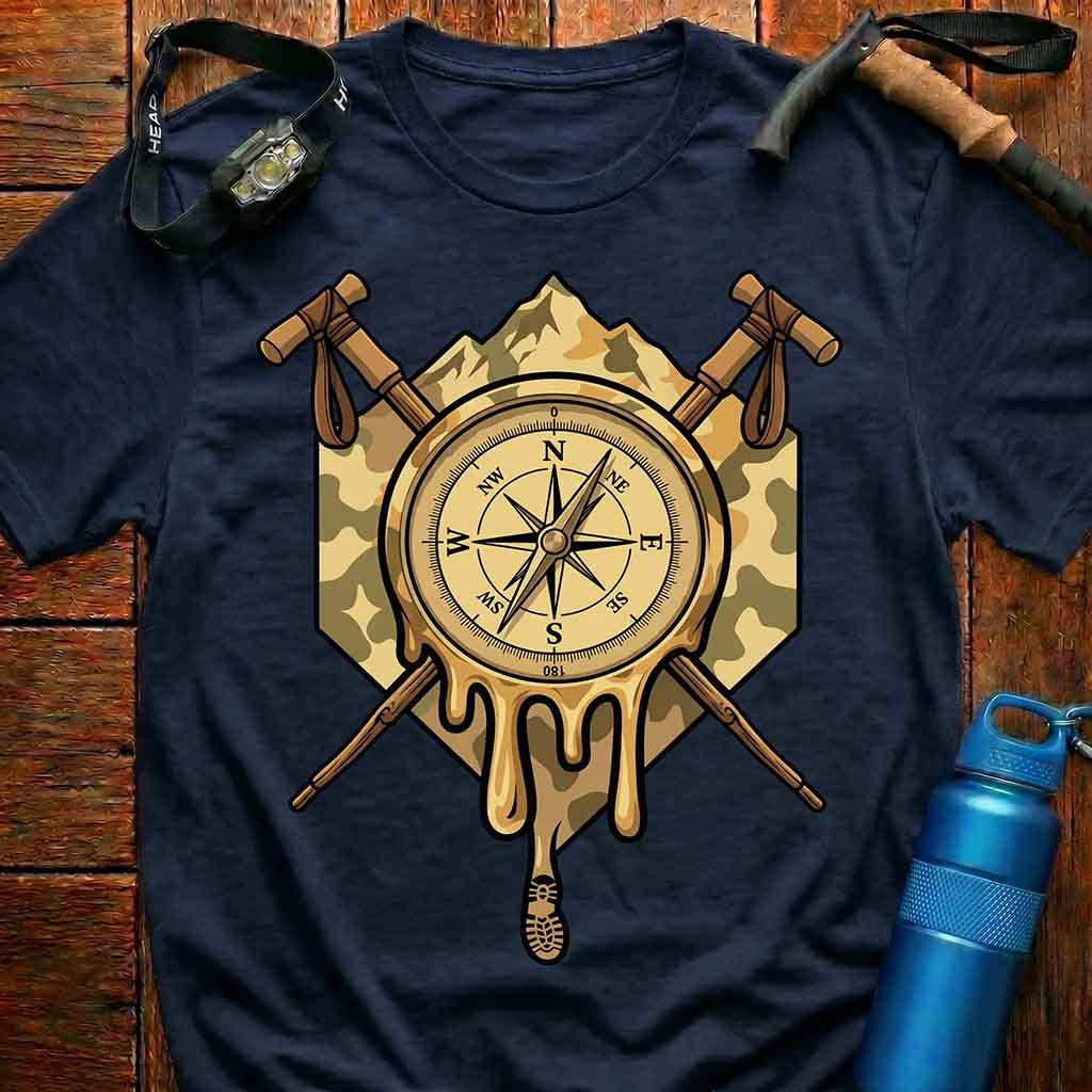 Camo Compass Adventure Seekers T-shirt